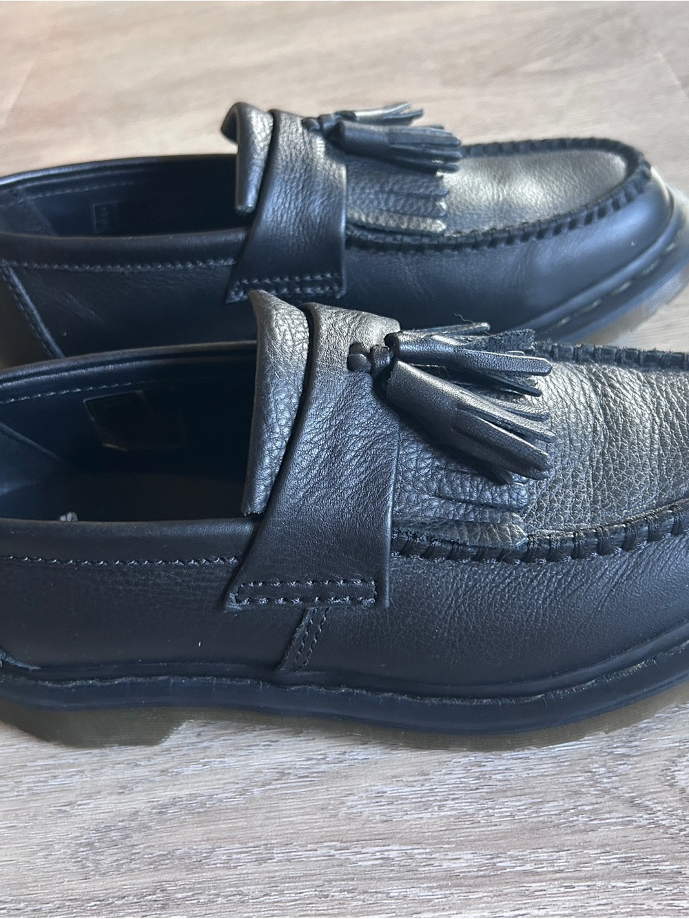 Dr. Martens Black Leather Tassel Loafers